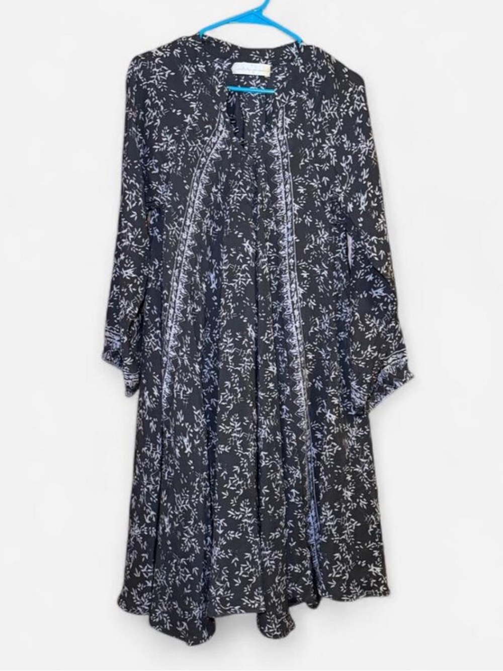 Black Floral Silk Dress - Lightweight Printed Women's Dress